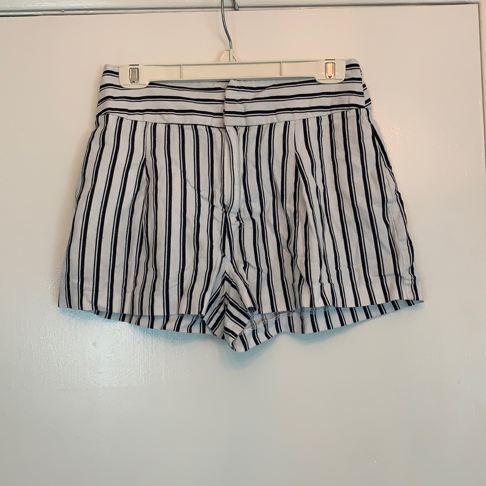 Striped High Waisted Shorts Medium